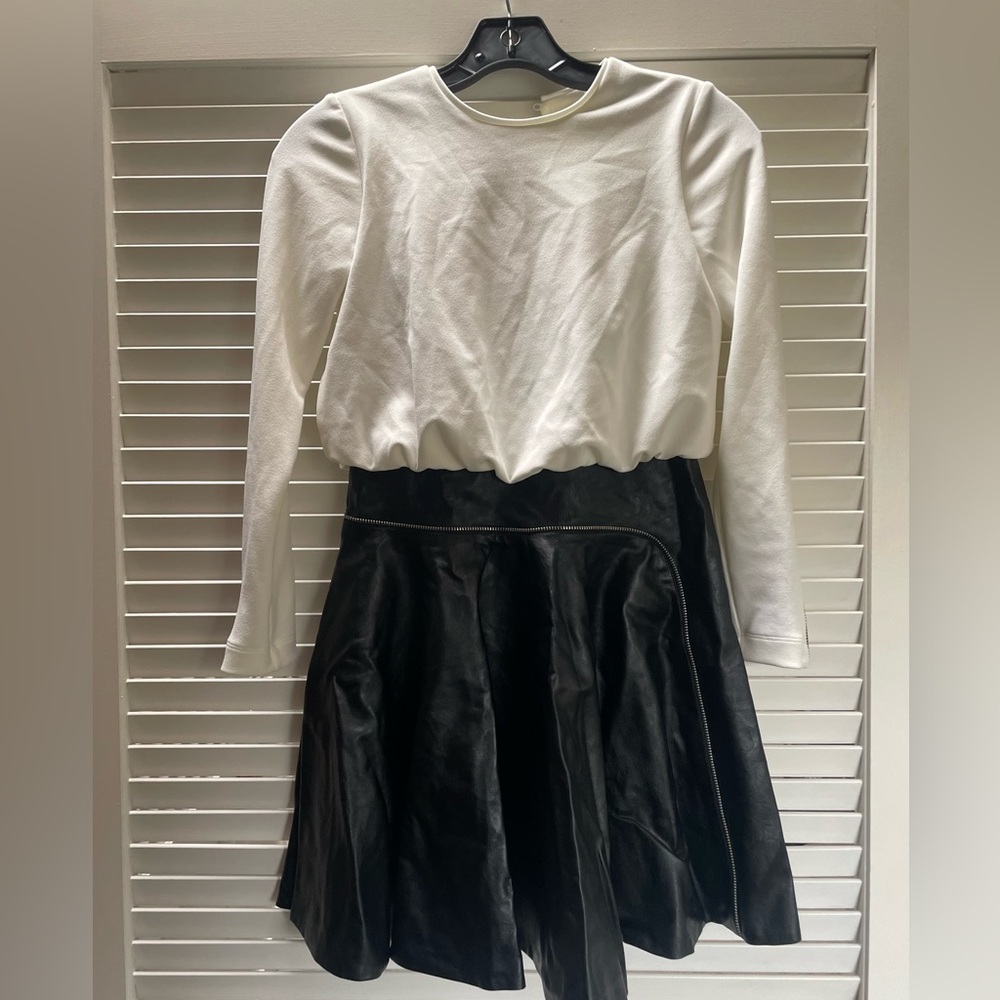 ValMax White Top and Black Skirt Set